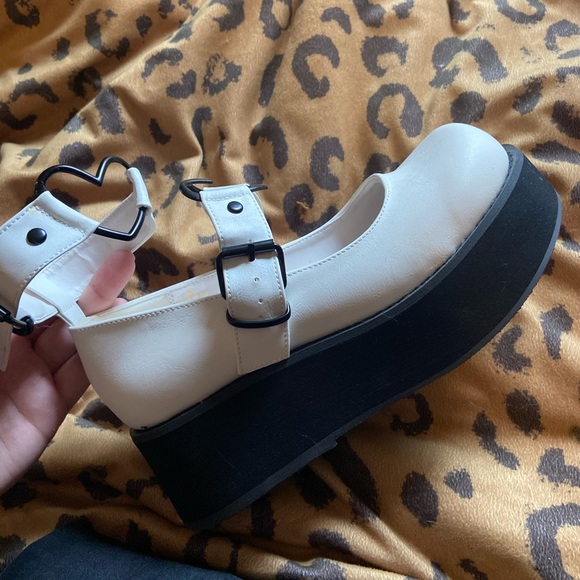 Demonia White Sprite Platform Mary Janes. Brand new in box. - Picture 3 of 7